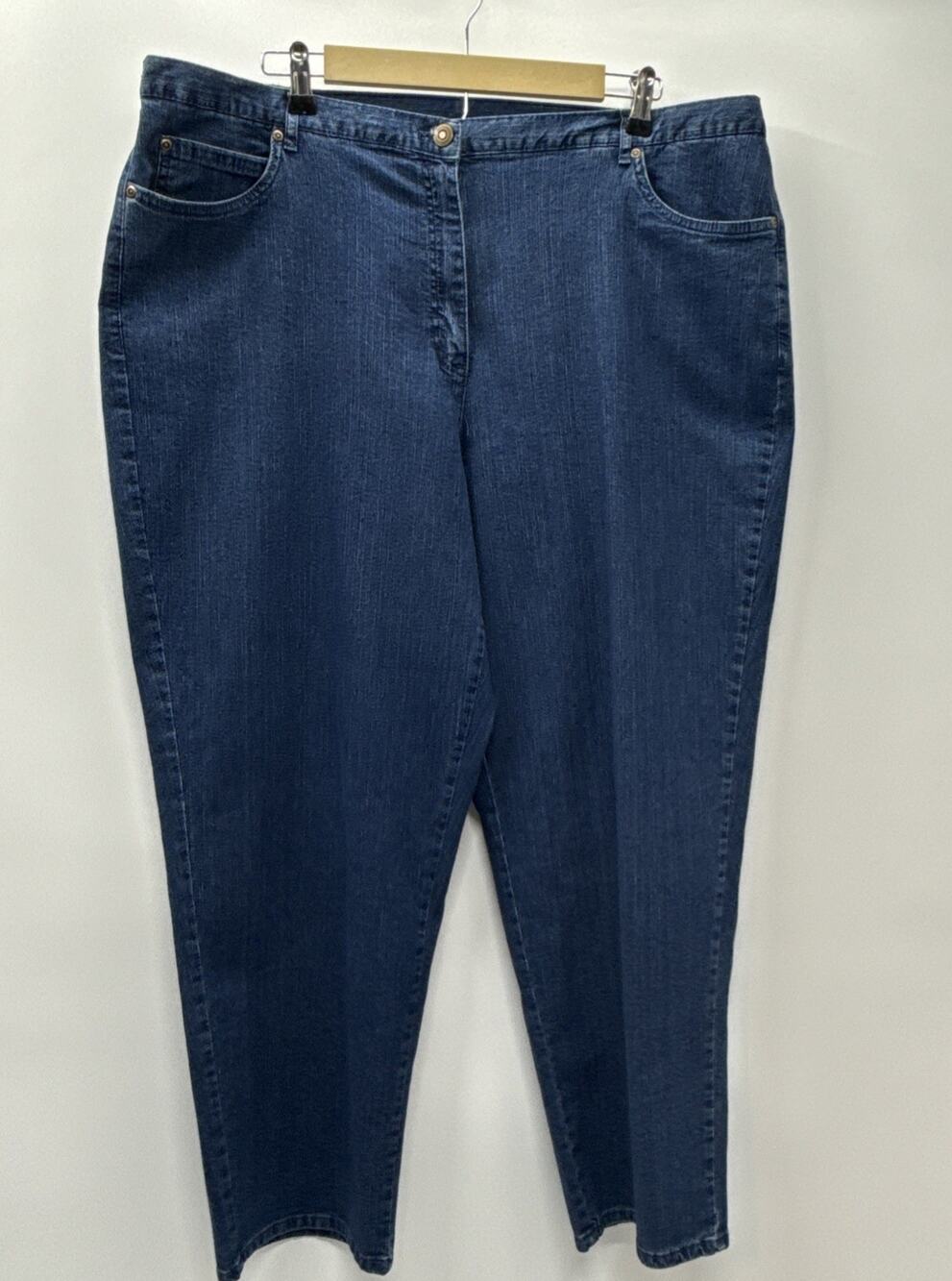 Ruby Rd. Woman Med Wash Denim Blue Jeans Plus Size 22W 5 Pocket Casual Pants